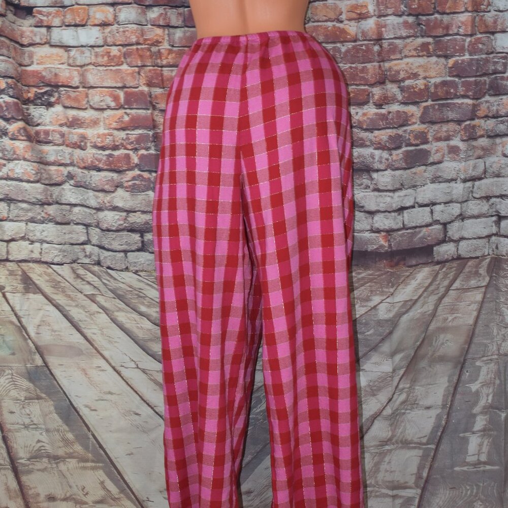 Victorias Secret XL Pajama Set Sleep Cotton Flannel Long Sleeve Plaid - Picture 11 of 12